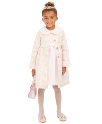 Toddler Girls 2-Pc. Faux-Fur-Trim Coat ...